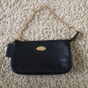 Brand New Black Coach Large Wristlet